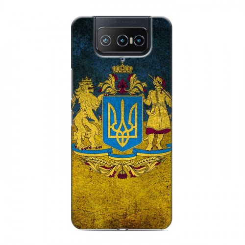 Дизайнерский силиконовый чехол для ASUS ZenFone 8 Flip Флаг Украины