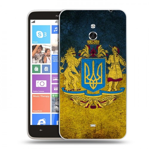 Дизайнерский пластиковый чехол для Nokia Lumia 1320 Флаг Украины