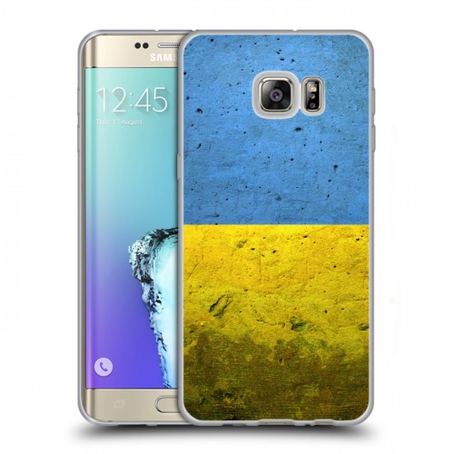 Дизайнерский пластиковый чехол для Samsung Galaxy S6 Edge Plus Флаг Украины