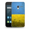 Дизайнерский пластиковый чехол для Alcatel One Touch Pixi 3 (4.0) Флаг Украины