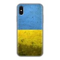 Дизайнерский силиконовый чехол для Iphone x10 Флаг Украины