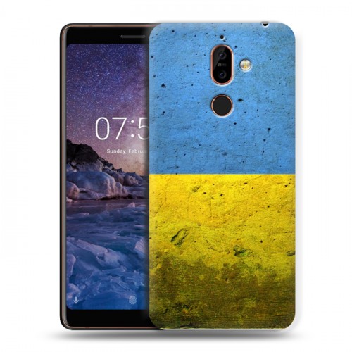 Дизайнерский пластиковый чехол для Nokia 7 Plus Флаг Украины