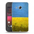 Дизайнерский пластиковый чехол для HTC Desire 200 Флаг Украины