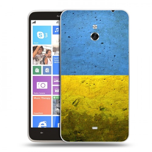 Дизайнерский пластиковый чехол для Nokia Lumia 1320 Флаг Украины