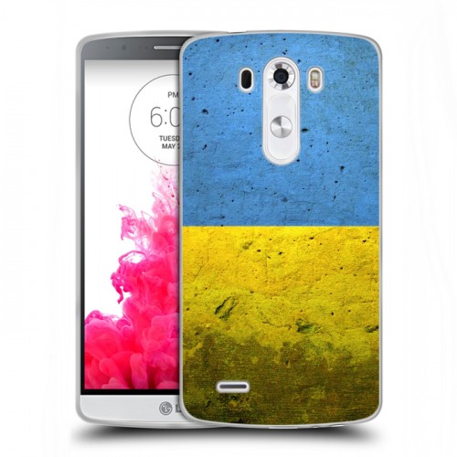 Дизайнерский силиконовый чехол для LG G3 (Dual-LTE) Флаг Украины