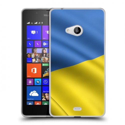 Дизайнерский пластиковый чехол для Microsoft Lumia 540 Флаг Украины