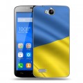 Дизайнерский пластиковый чехол для Huawei Honor 3C Lite Флаг Украины