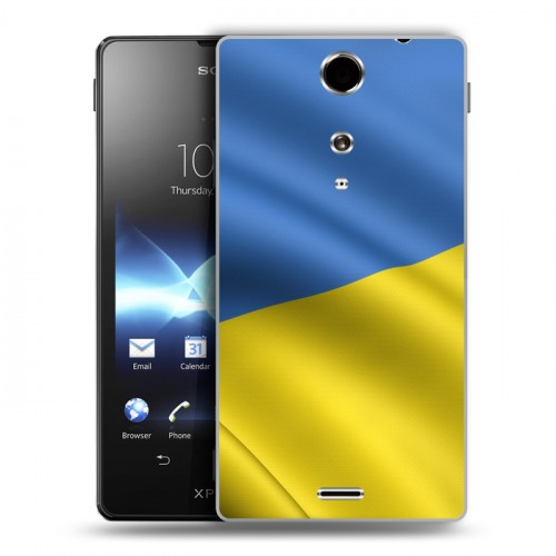 Дизайнерский пластиковый чехол для Sony Xperia TX Флаг Украины