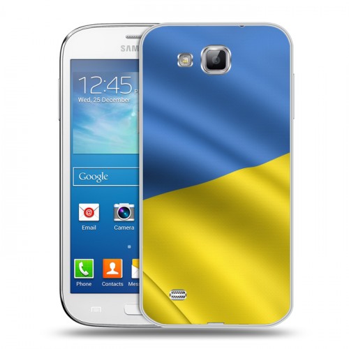 Дизайнерский пластиковый чехол для Samsung Galaxy Premier Флаг Украины