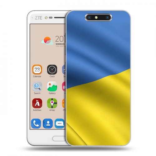 Дизайнерский пластиковый чехол для ZTE Blade V8 Флаг Украины