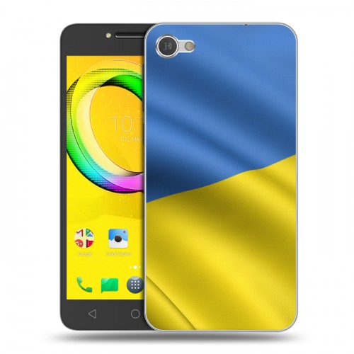 Дизайнерский пластиковый чехол для Alcatel A5 LED Флаг Украины