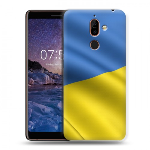 Дизайнерский пластиковый чехол для Nokia 7 Plus Флаг Украины