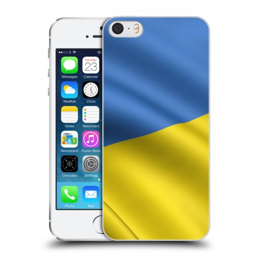 Дизайнерский пластиковый чехол для Iphone 5s Флаг Украины
