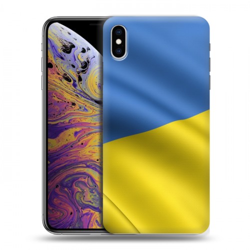 Дизайнерский силиконовый чехол для Iphone Xs Max Флаг Украины