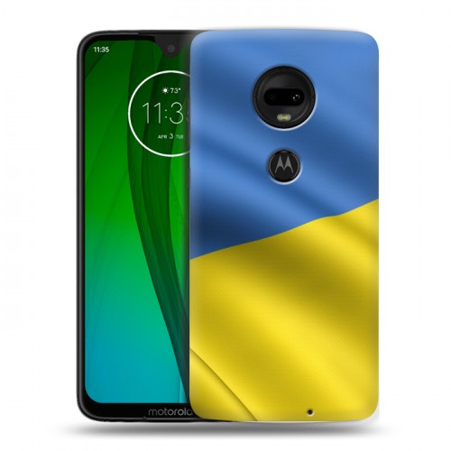 Дизайнерский силиконовый чехол для Motorola Moto G7 Флаг Украины