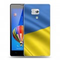 Дизайнерский пластиковый чехол для Huawei Honor 3 Флаг Украины