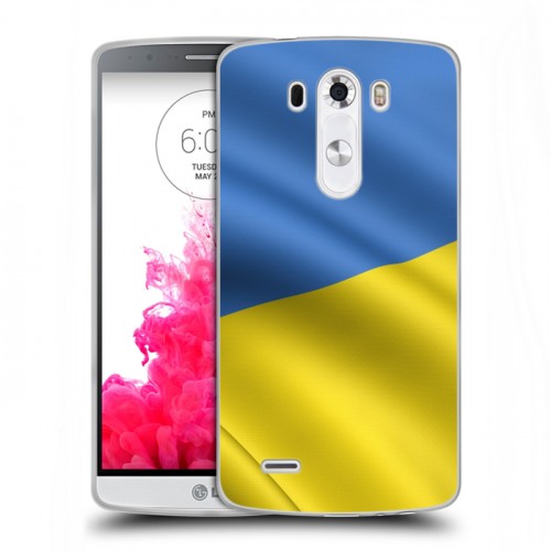 Дизайнерский пластиковый чехол для LG G3 (Dual-LTE) Флаг Украины