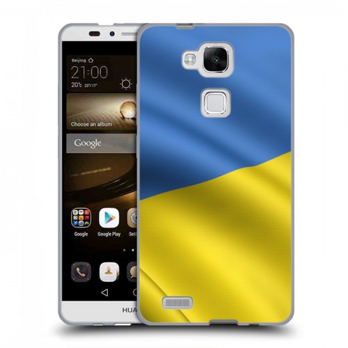 Дизайнерский пластиковый чехол для Huawei Ascend Mate 7 Флаг Украины