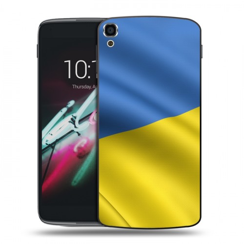 Дизайнерский пластиковый чехол для Alcatel One Touch Idol 3 (5.5) Флаг Украины