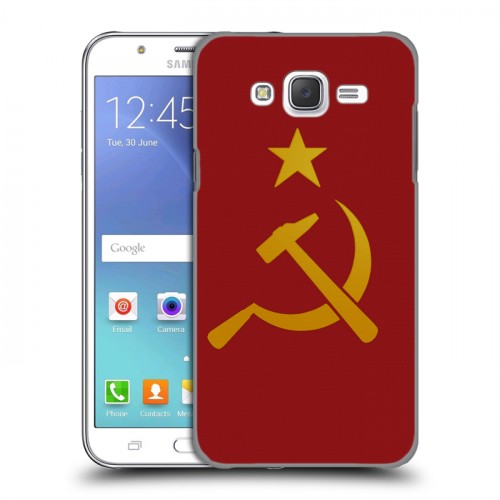 Дизайнерский пластиковый чехол для Samsung Galaxy J5 Флаг СССР