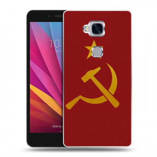 Дизайнерский силиконовый чехол для Huawei Honor 5X Флаг СССР