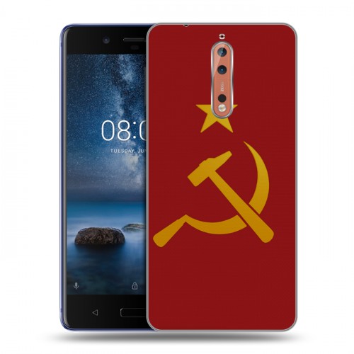 Дизайнерский пластиковый чехол для Nokia 8 Флаг СССР