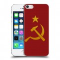 Дизайнерский пластиковый чехол для Iphone 5s Флаг СССР