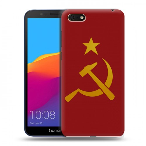 Дизайнерский пластиковый чехол для Huawei Honor 7A Флаг СССР
