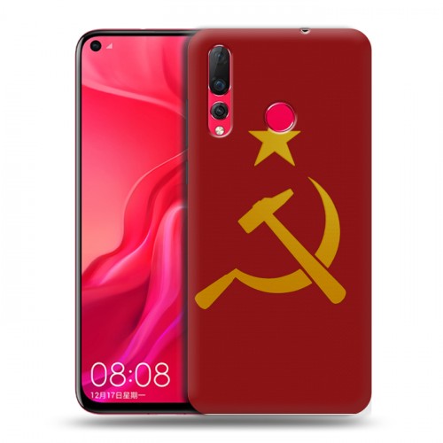 Дизайнерский пластиковый чехол для Huawei Nova 4 Флаг СССР