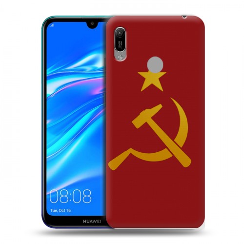 Дизайнерский пластиковый чехол для Huawei Y6 (2019) Флаг СССР