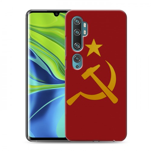 Дизайнерский силиконовый с усиленными углами чехол для Xiaomi Mi Note 10 Флаг СССР