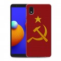 Дизайнерский пластиковый чехол для Samsung Galaxy A01 Core Флаг СССР