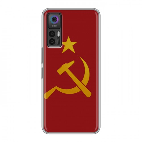 Дизайнерский силиконовый чехол для TCL 30 Флаг СССР