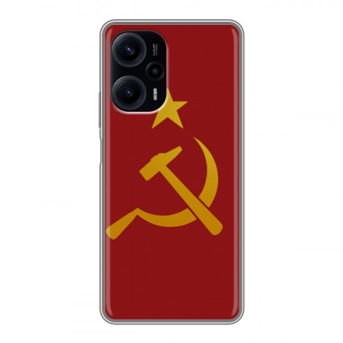 Дизайнерский силиконовый с усиленными углами чехол для XIaomi Poco F5 Флаг СССР