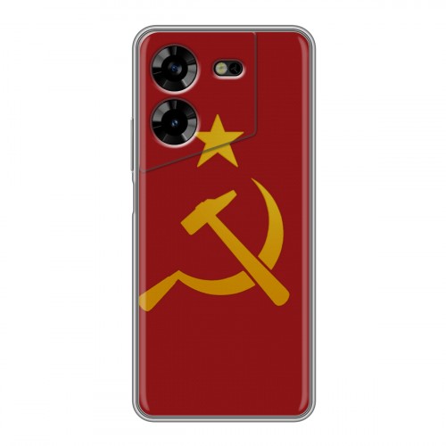 Дизайнерский силиконовый чехол для Tecno Pova 5 4G Флаг СССР