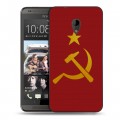 Дизайнерский пластиковый чехол для HTC Desire 700 Флаг СССР