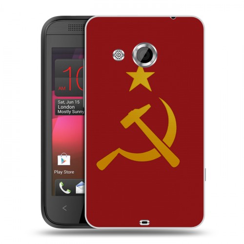 Дизайнерский пластиковый чехол для HTC Desire 200 Флаг СССР