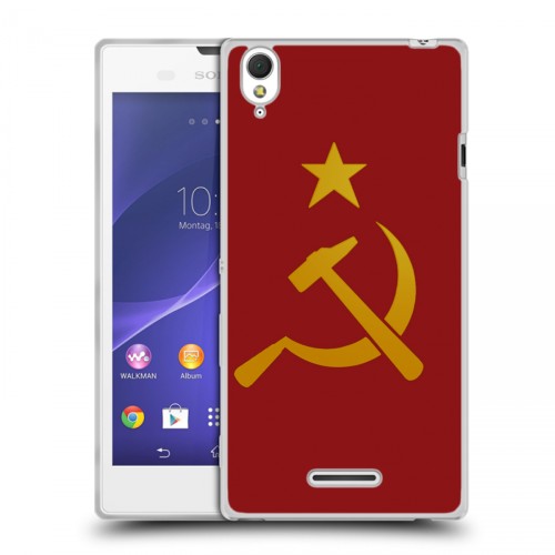 Дизайнерский пластиковый чехол для Sony Xperia T3 Флаг СССР