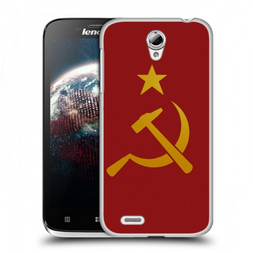 Дизайнерский пластиковый чехол для Lenovo A859 Ideaphone Флаг СССР