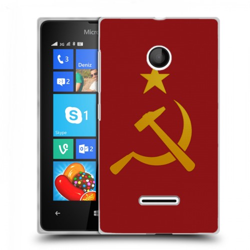 Дизайнерский пластиковый чехол для Microsoft Lumia 435 Флаг СССР