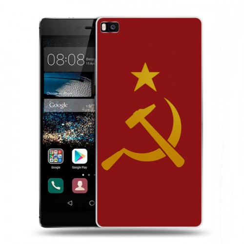 Дизайнерский пластиковый чехол для Huawei P8 Флаг СССР