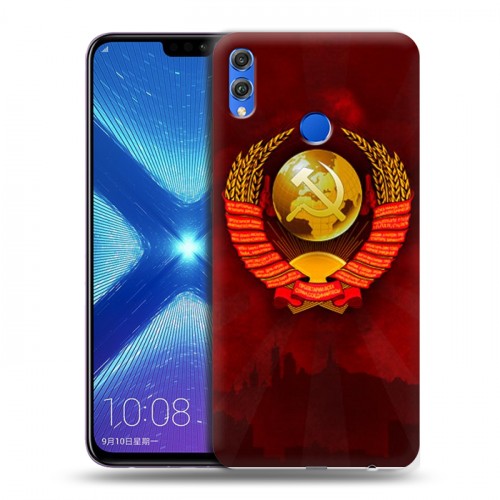 Дизайнерский силиконовый чехол для Huawei Honor 8X Флаг СССР