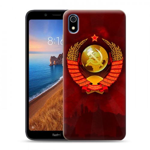 Дизайнерский силиконовый чехол для Xiaomi RedMi 7A Флаг СССР