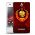 Дизайнерский пластиковый чехол для Sony Xperia E Флаг СССР