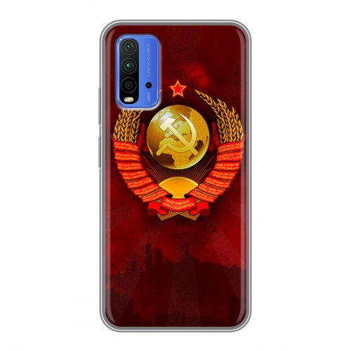 Дизайнерский силиконовый чехол для Xiaomi RedMi 9T Флаг СССР