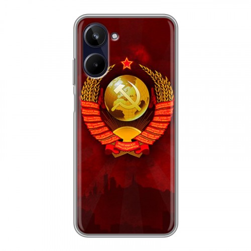 Дизайнерский силиконовый чехол для Realme 10 4G Флаг СССР