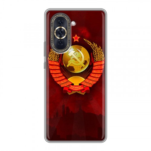Дизайнерский силиконовый с усиленными углами чехол для Huawei Nova 10 Флаг СССР