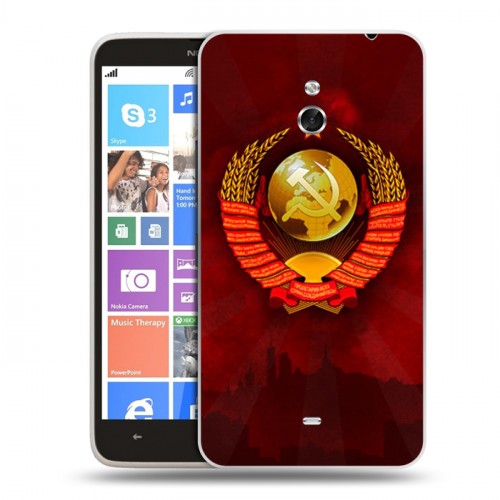 Дизайнерский пластиковый чехол для Nokia Lumia 1320 Флаг СССР