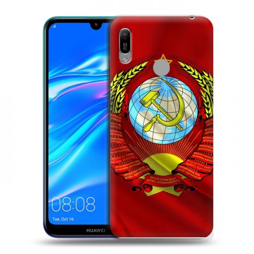 Дизайнерский пластиковый чехол для Huawei Y6 (2019) Флаг СССР