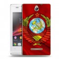 Дизайнерский пластиковый чехол для Sony Xperia E Флаг СССР